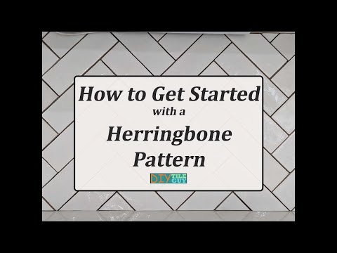 How to get started with a herringbone pattern with tile