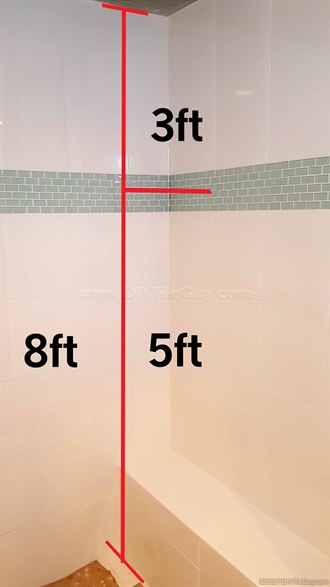 golden ratio shower layout