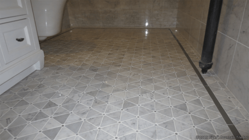 carrara marble mosaic floor