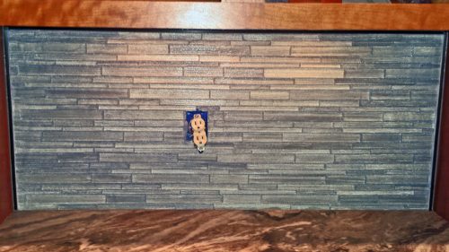 Dimension translucent grout with glass tile color Moonstone
