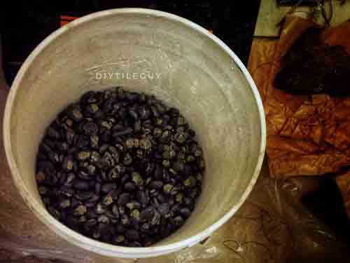 individual pebble tiles bucket