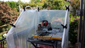 DIY wet saw tent