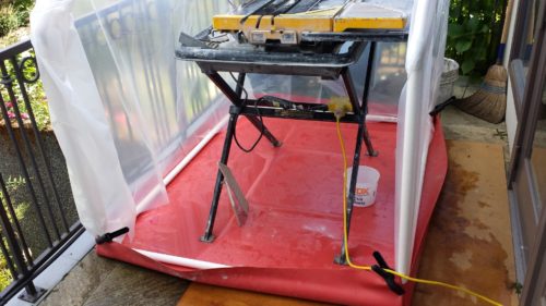 DIY Tile Saw Tent