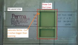 cut wall Hydroban niche