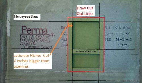 cut wall Hydroban niche