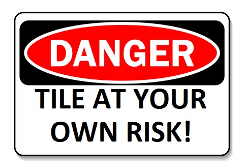 tile risk danger sign