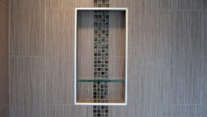 recessed shampoo niche