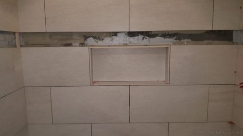 DIY Renovation Project: How To Build a Recessed Shower Shelf