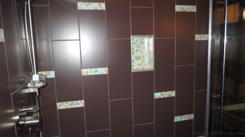 tile shower niche