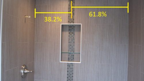 golden ratio in a tile shower