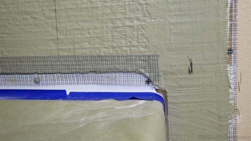 mesh tape over tub gap seam