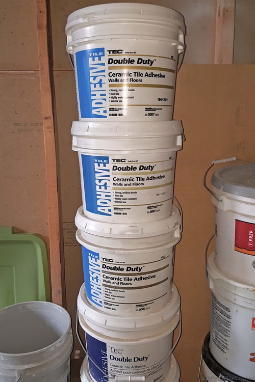 tile mastic buckets