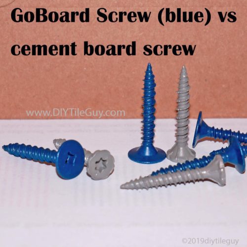 goboard backer board screws vs cement board screws