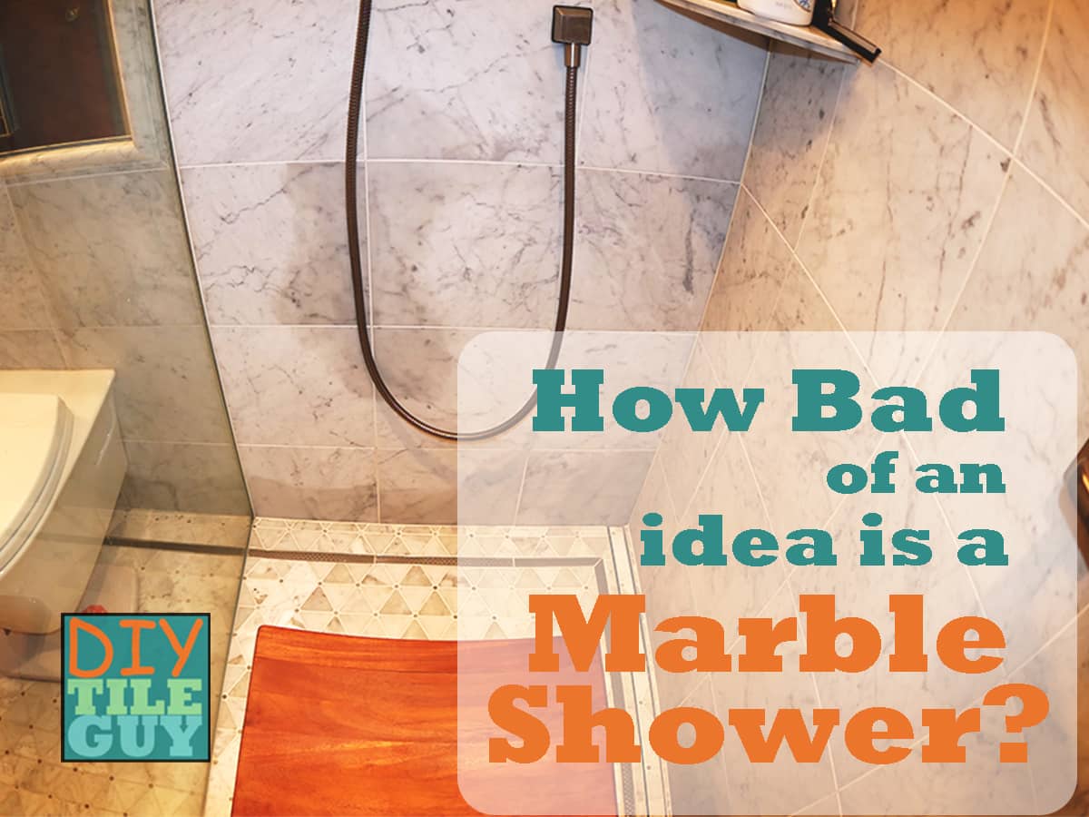 Is your marble shower floor showing dark spots or staining?