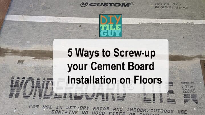 cement board installation on floors