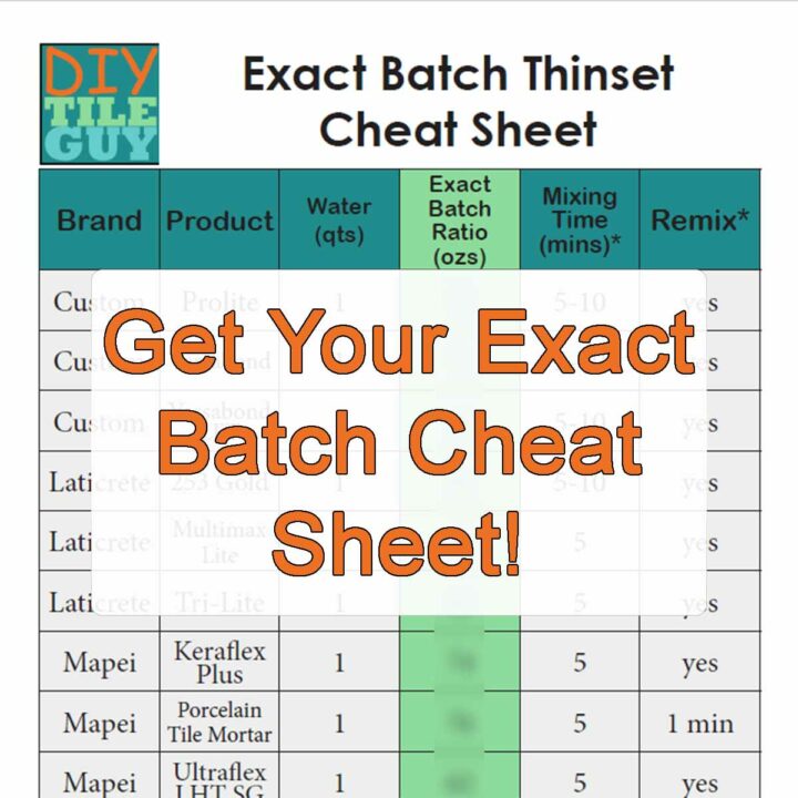 exact batch cheat sheet square