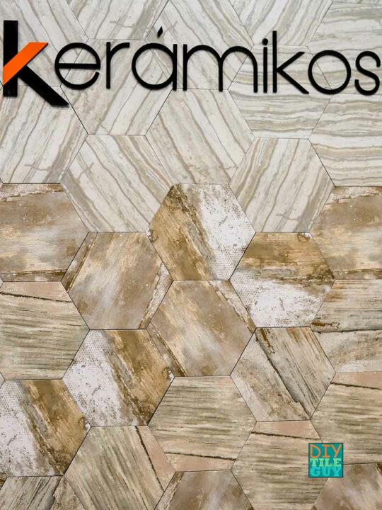 Keramikos wood-look hex tiles