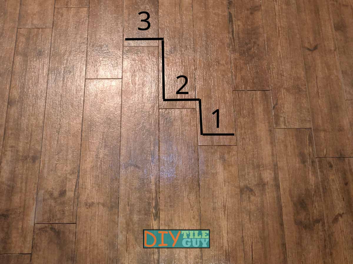 How to Stagger Wood Look Tile 