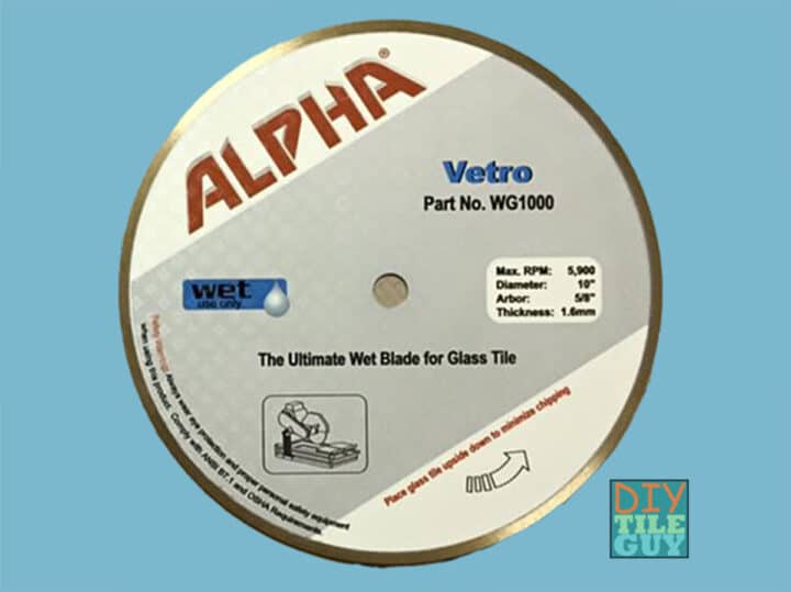 Alpha Vetro glass tile blade