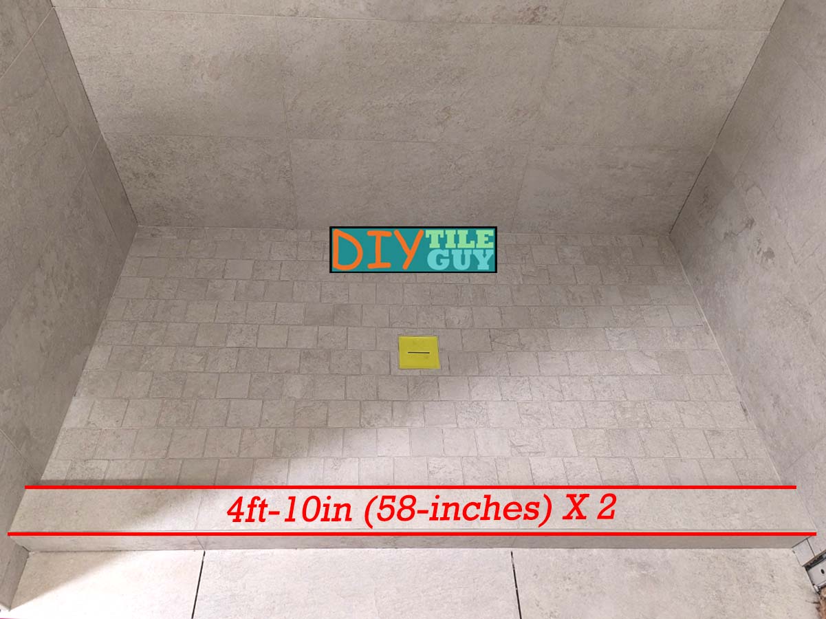 figuring tile and trim for shower curb