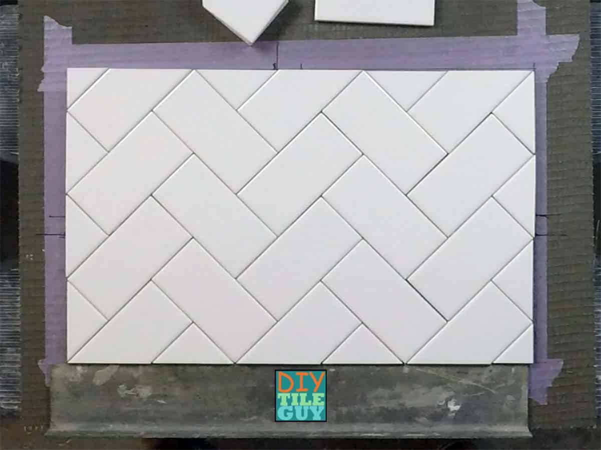 herringbone tile pattern with 3x6 subway tile